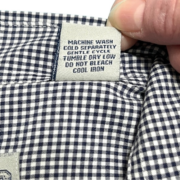 Campus Specialties Auburn Tigers Navy & White Gingham Button-down Shirt Sz Large - Picture 7 of 9